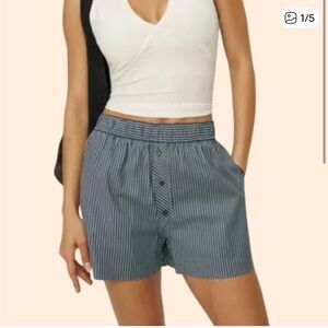 Reformation Long Island Billy Stripe Boxer Style Short NEW NWT